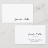 Stijlvol handgeschreven script Modern Simple Plain Visitekaartje (Voorkant / Achterkant)