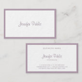 Stijlvol handgeschreven script moderne luxe luxe visitekaartje (Voorkant / Achterkant)