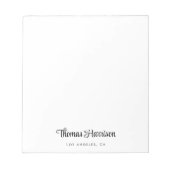 Stijlvol handtekening script monogram notitieblok (Voorkant)