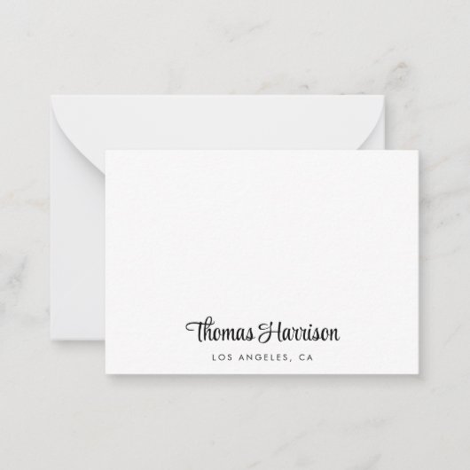 Stijlvol handtekening script monogram notitiekaartje (Voorkant)