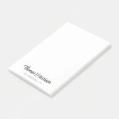 Stijlvol handtekening script monogram post-it® notes (Schuin)