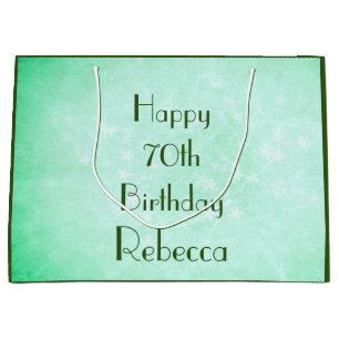 Stijlvol Happy 70th Birthday-ontwerp Groot Cadeauzakje