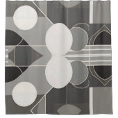 Stijlvol hedendaags abstract design douchegordijn (Voorkant)