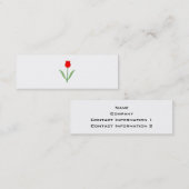 Stijlvol, helder rood. mini visitekaartje (Voorkant / Achterkant)