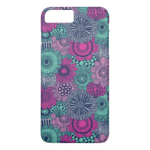 Stijlvol heldere patroon van prachtige bloemen iPhone 8 plus / 7 plus hoesje