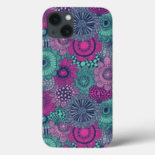 Stijlvol heldere patroon van prachtige bloemen iPhone 13 hoesje