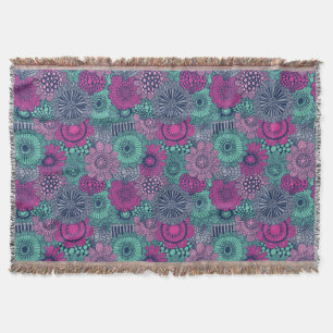 Stijlvol heldere patroon van prachtige bloemen deken