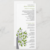 Stijlvol Herfst Green Tree Wedding Program Programma (Voorkant / Achterkant)