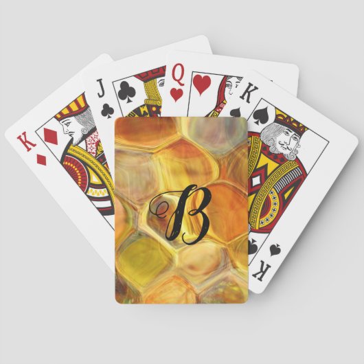 Stijlvol Honeycomb Abstract ontwerp Pokerkaarten (Achterkant)