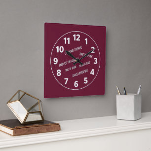 Stijlvol horloge cadeau vierkante klok