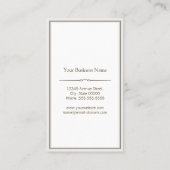 Stijlvol houten korrel in modern intern ontwerp visitekaartje (Achterkant)