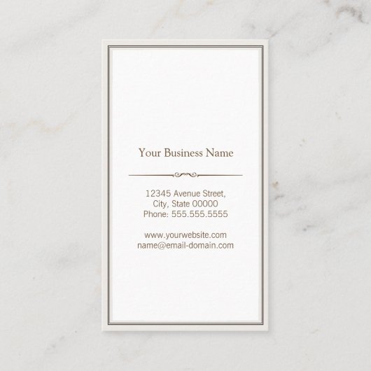 Stijlvol houten korrel in modern intern ontwerp visitekaartje (Achterkant)