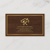 Stijlvol houten Lijst Visitekaartje (Achterkant)