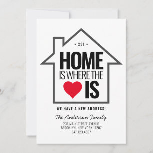 Stijlvol huis - thuishartverandering Nieuw adres v Aankondiging