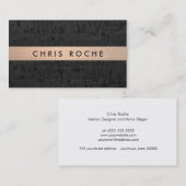 Stijlvol interieurontwerper Koper Stripe Cork Boar Visitekaartje (Voorkant / Achterkant)