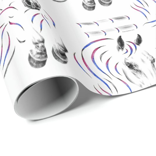 Stijlvol Jumping Jumper Horse Cadeaupapier (Rol Hoek)