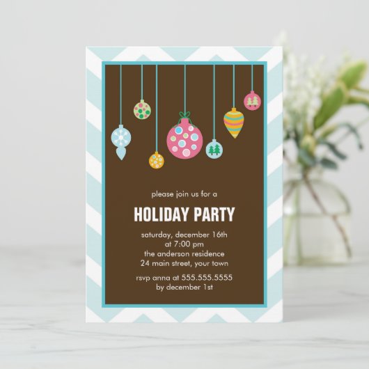 Stijlvol kerstboomfeest kaart (Staand voorkant)