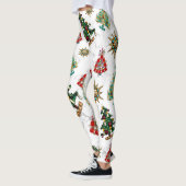 Stijlvol kerstboomgaard Jewel Pattern White Leggings (Links)