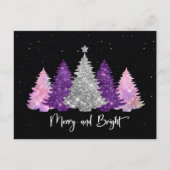 Stijlvol kerstboommonogram briefkaart (Voorkant)