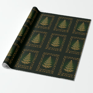 Stijlvol kerstboompapier en stars-omslagpapier cadeaupapier
