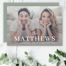 Stijlvol kerstfeest | Modern Sage Green Couple Fot