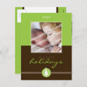 STIJLVOL KERSTMIS BRIEFKAART :: stripedstitch 6P (Voorkant / Achterkant)