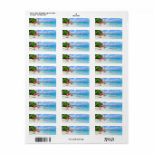 Stijlvol, Kerstmis, strand, kerstballen Etiket (Full Sheet)