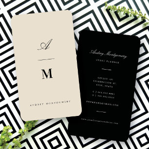 Stijlvol Klassiek Dubbel Monogram Modern Minimalis Visitekaartje