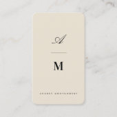 Stijlvol klassiek dubbel monogram modern minimalis visitekaartje (Voorkant)