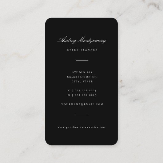 Stijlvol klassiek dubbel monogram modern minimalis visitekaartje (Achterkant)