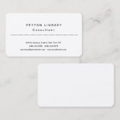 Stijlvol klassiek professioneel design zijde visitekaartje (Voorkant / Achterkant)