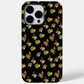 Stijlvol kleurig bloempatroon Zwarte achtergrond Case-Mate iPhone Case (Achterkant)