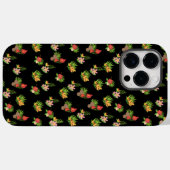 Stijlvol kleurig bloempatroon Zwarte achtergrond Case-Mate iPhone Case (Achterkant (horizontaal))