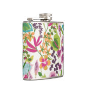 Stijlvol kleurrijk zomer tropisch bloemmotief heupfles (Rechts)