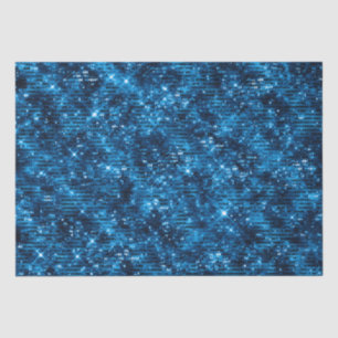 Stijlvol Koningsblauw Glitter Glam Patroon Tissuepapier