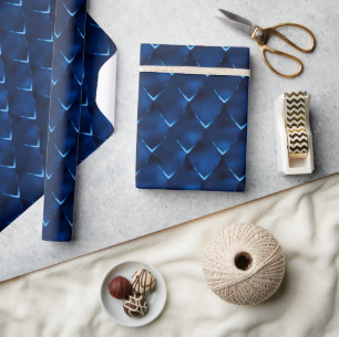 Stijlvol Koninklijk Blauw Folie Draak Schubben Pat Cadeaupapier