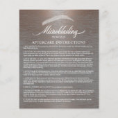 Stijlvol koper voor microblading Aftercare Instruc Flyer (Voorkant)