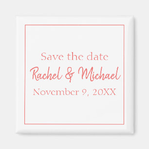 Stijlvol koraal en wit magneet