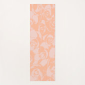 Stijlvol Koraalroze Floral Illustration Pattern Yogamat (Voorkant)