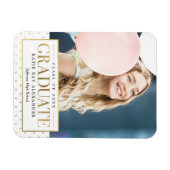 Stijlvol Label Afstuderen Aankondiging Magnet Magneet (Horizontaal)