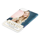 Stijlvol Label Afstuderen Aankondiging Magnet Magneet (Linkerzijde)