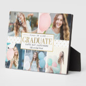 Stijlvol Label Afstuderen Foto Gift Desktop Plaque Fotoplaat (Zijkant)