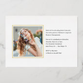 Stijlvol Label Folie Afstuderen Aankondiging (Achterkant)