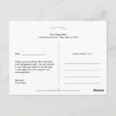 Stijlvol Label Foto Afstuderen Hartelijk dank Briefkaart (Achterkant)