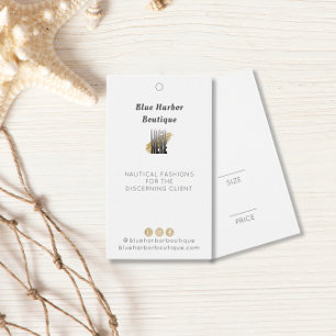 Stijlvol label voor Logo en naam White Clothing Pr Visitekaartje