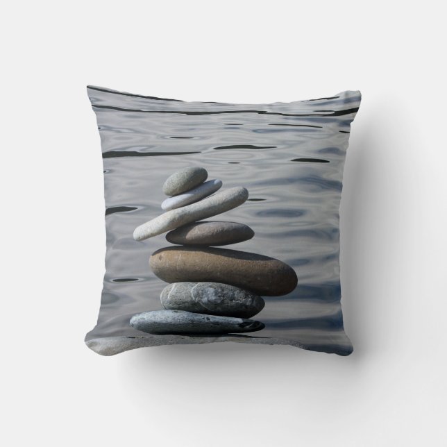 Stijlvol landschap, Zen Stones, Zee Kussen (Voorkant)