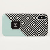 Stijlvol Latijnse moderne zwarte Munt - Grieks sle Case-Mate iPhone Case (Achterkant (horizontaal))