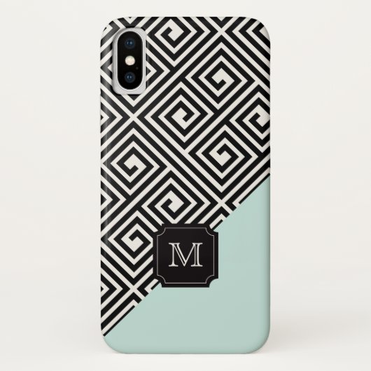 Stijlvol Latijnse moderne zwarte Munt - Grieks sle Case-Mate iPhone Case (Achterkant)
