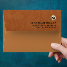 Stijlvol leder Gold Monogram Sable