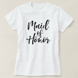 Stijlvol Letterpenseel Typografie   Maid of Honor T-shirt
